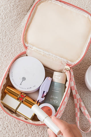 Vegan Leather Waterproof Makeup Bag