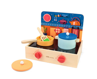 2 - in - 1 Mini Kitchen Wooden Play Set with 15 - Pieces - Rise and Redemption
