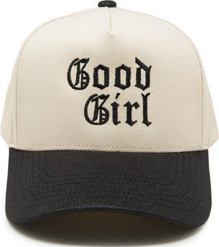 2-Tone Cap - Good Girl - Glitter Black/Beige - Rise and Redemption