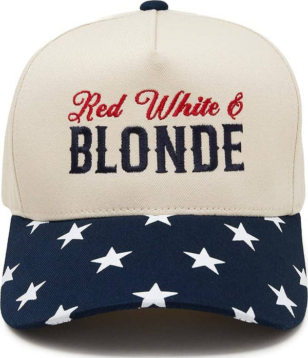 2 - Tone Cap - Red White & Blonde - Start Print - Navy/Beige - Rise and Redemption