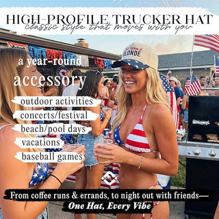 2 - Tone Cap - Red White & Blonde - Start Print - Navy/Beige - Rise and Redemption