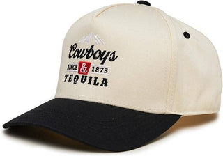 2 - Tone Embroidered Cap - Cowboys and Tequila - Black/Beige - Rise and Redemption