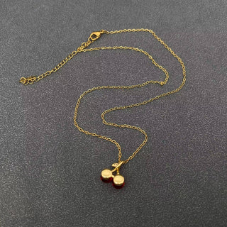 Cherry Charm Gold-plated Necklace