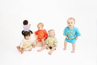 Short Sleeve Smiley Set | Oatmeal