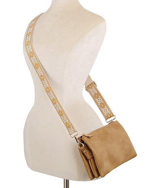 Vegan Leather Guitar Strap Crossbody Bag