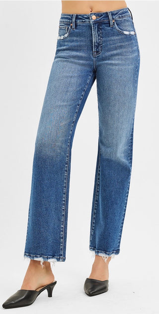 Risen Sarah Tummy Control Straight Leg Denim 30in Inseam