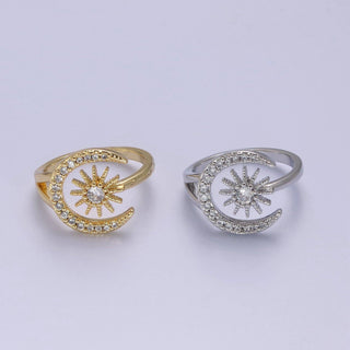 24K Gold Filled Micro Pave Crystal Cubic Zirconia Celestial - Rise and Redemption