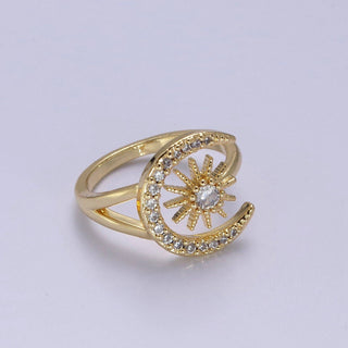 24K Gold Filled Micro Pave Crystal Cubic Zirconia Celestial - Rise and Redemption