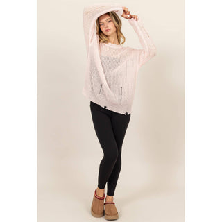 Delilah Distressed Knit Sweater