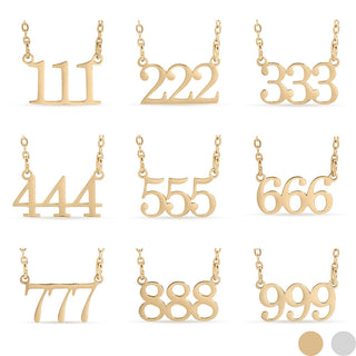 27PC 18K Gold PVD Stainless Steel Angel Number Necklace Set - Rise and Redemption
