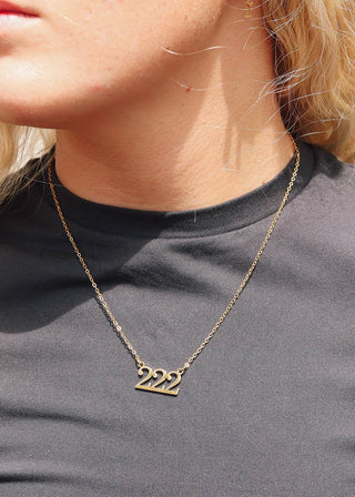 27PC 18K Gold PVD Stainless Steel Angel Number Necklace Set - Rise and Redemption