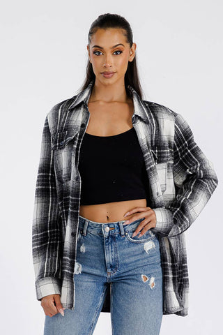 Braxton Boyfriend Oversized Soft Flannel Shacket