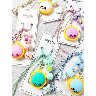 Cute Design Dumpling Keychain Charm