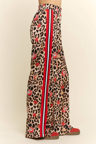 Lucky 7 Silk Leopard Pants