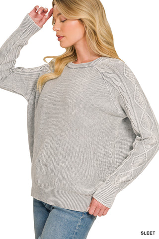 Stone washed cable sleeve thermal