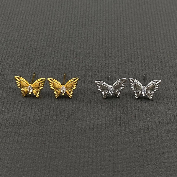 Zircon Butterfly Ear Studs