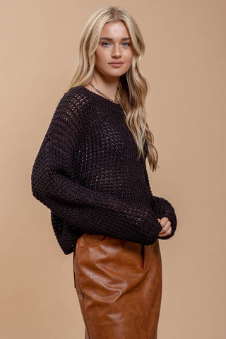 Sheer Crew Neck Knit