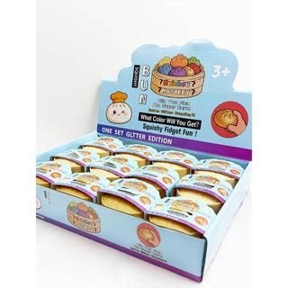 Mini Glittered Dumpling Squishy with Steamer