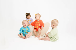 Short Sleeve Smiley Set | Oatmeal