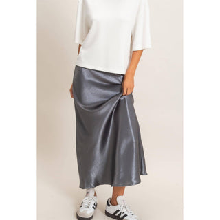 Satin Midi Skirt