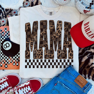 Comfort Colors Trendy Retro Leopard Mama T Shirt