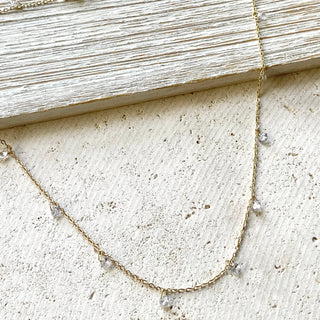 VB&CO Designs Layering necklace crystal bean chain 