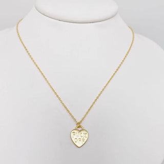 "F# OFF" Gold Plated Heart Pendant Necklace