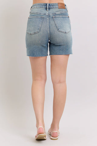 HW Vintage Wash Side Slit Shorts