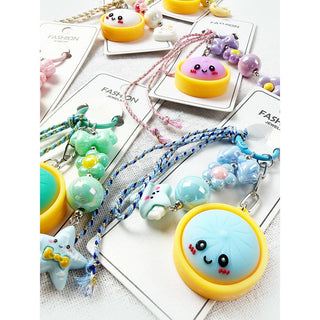 Cute Design Dumpling Keychain Charm