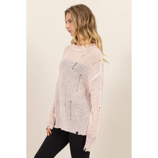 Delilah Distressed Knit Sweater