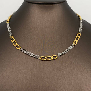 Two-tone Mixed Metal Chain Necklace