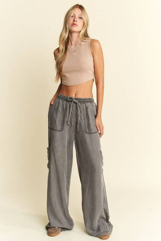 Jessi Vintage washed  Mineral Tencel Pants