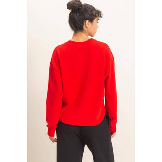 Brushed Waffle Henley Top