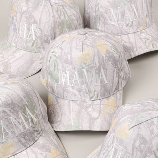 MAMA Letter Embroidery Nature Camo Trucker Hat