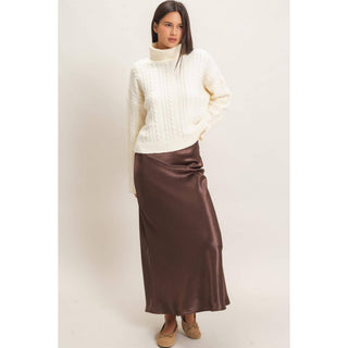 Satin Midi Skirt