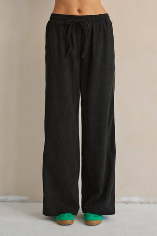 Star Striped Corduroy Wide Leg Pants