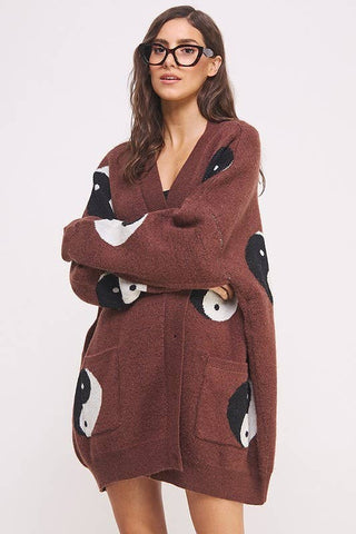 Yin & Yang Oversized Cardigan