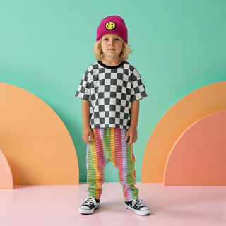 Kids Checked Out Tee – Boxy Checkerboard Top