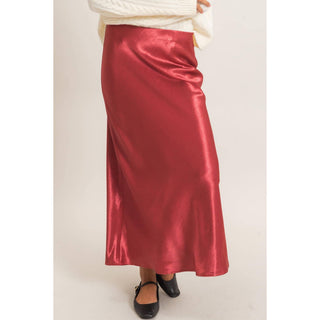 Satin Midi Skirt