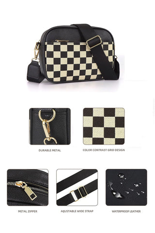 Checkered crossbody bag