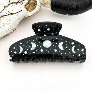 Night Sky Acetate Hair Claw Clip – Starry Galaxy Design