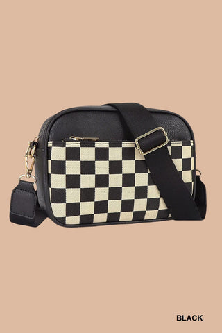 Checkered crossbody bag