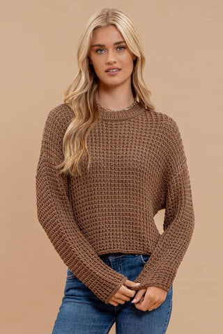 Sheer Crew Neck Knit