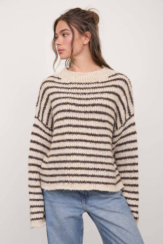 Striped Pullover Knit Sweater