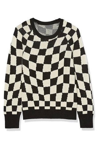 Checkered Pullover Sweater