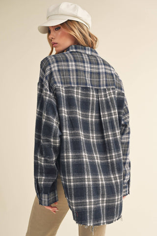 Navy Nixon Flannel
