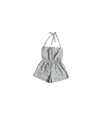 B&W Back Tie Romper