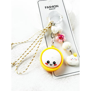 Cute Design Dumpling Keychain Charm