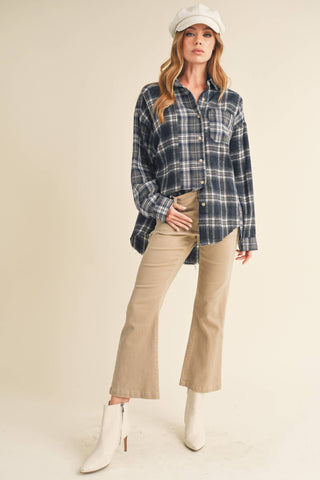 Navy Nixon Flannel