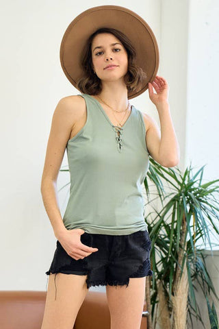 Lace up Tank - 40149T